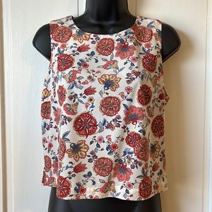 Forever 21 floral printed crop top. Size small